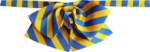 SGR Blue and Gold Striped Neck Bow