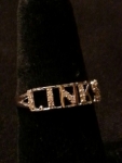 LINKS,INC. Sterling Silver Ring with simulated diamonds
