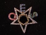 OES Crystal Star Lapel Pin