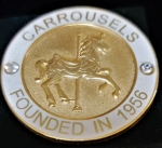  CARROUSELS White and Gold Round Bling Pin-Out of Stock