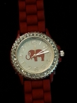 Red Watch with Elephant on dial