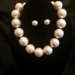Jumbo Classic White Pearl Necklace 