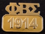PHI BETA SIGMA GREEK LETTER FOUNDED YEAR LAPEL PIN 