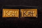 Kappa Alpha Psi  rectangle cufflinks-GOLD