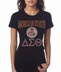 MORGAN STATE UNIVERSITY/DST- MY HBCU BLACK Chapter Bling T-Shirt (Sizes - 2x- 4x large)