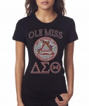 UNIVERSITY OF MISSISSIPPI/DST- MY SCHOOL OF HIGHER ED. -  Bling T-Shirt (Sizes - small - x-large)