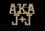 AKA/J&J Crystal Lapel Pin