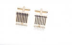 BLACK AND GOLD SQUARE CUFFLINKS