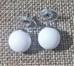 6mm White Pearl Post Earrings