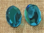Mirror Oval Turquoise Earrings-Clip on