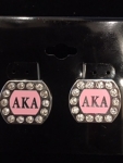 AKA Block Bling POST earrings- Green or pink