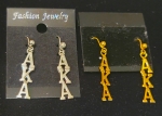 AKA Metal Letter Earrings-Silver or Gold plating