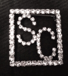 Spelman College Lapel Pin-Clear Crystals