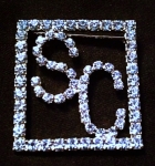 Spelman College Lapel Pin - Blue Crystals