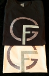 THE GIRL FRIENDS,INC. PLATINUM GLITTER FINISH Logo T-Shirt (Sizes small to x-large)