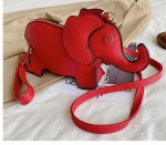 Ladies Red Elephant Crossbody shoulder bag with wrist strap-Limited quantity available