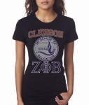 CLEMSON UNIVERSITY/ZPB-My School of Higher Ed. - Black Bling T-shirt (Sizes 2x-large-4x-large)