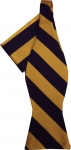  Black & Gold Wide Striped Bow Tie- Self tie