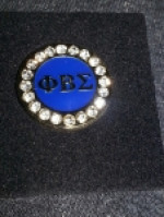 PHI BETA SIGMA (BLING) CRYSTAL LAPEL PIN 